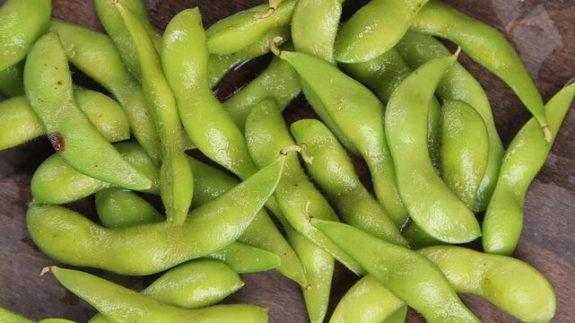 Cooking and serving edamame at home for snacks