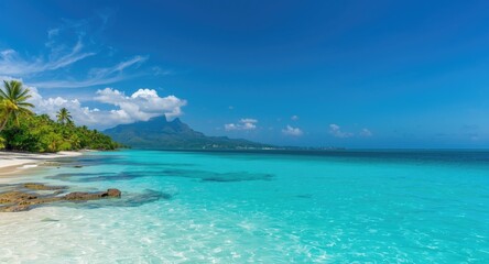 Fototapeta premium Open water vista from island shoreline
