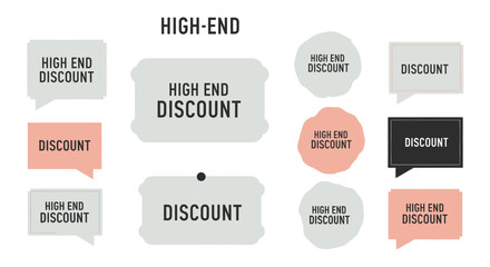 Obraz premium Discount Labels and Speech Bubbles.