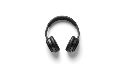 Fototapeta premium High quality wireless headphones placed over a sharp white backdrop