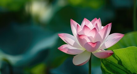 Obraz premium Delightful pink lotus flower painting in watercolor for special occasion cards