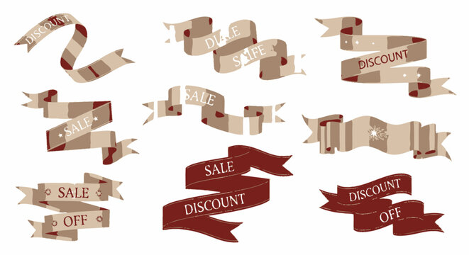 Discount sale ribbons and banners.