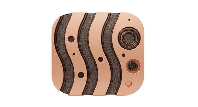 Modern Rose Gold Speaker with Wave Design