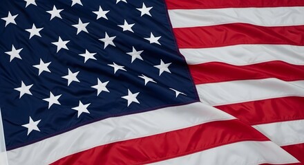 Obraz premium Happy flag day close up of the american flag stars and stripes celebration