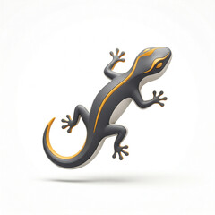 Fototapeta premium Stylized 3D Salamander Illustration
