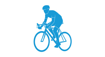 Obraz premium Cyclist riding a sleek road bike on a clear path