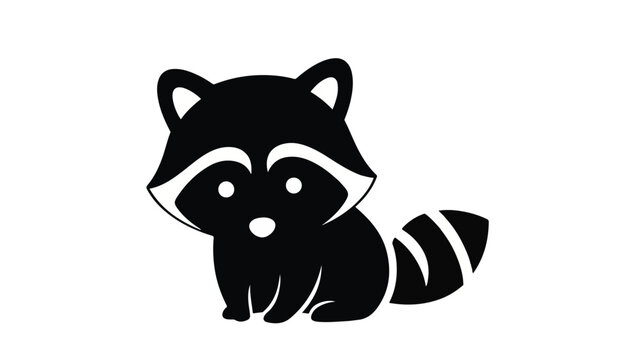 Black and white raccoon face closeup.