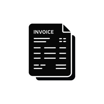 Invoice document icon, business billing graphic, payment processing workshop, client finance seminar, accounts receivable poster, professional paperwork, vector illustration