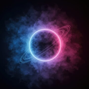 A flowing, ethereal mist of luminous energy surrounding a geometric shape, suggesting advanced technology and subtle quantum effects, color, illustration, vibrations