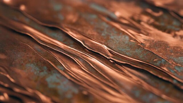 Close up of copper sheet texture.