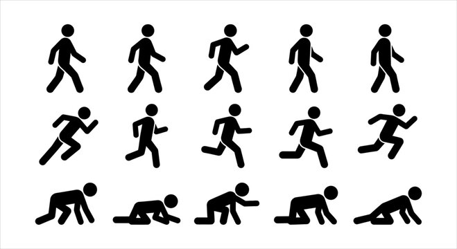Exploring the concept of human movement walk, run, and crawl phases