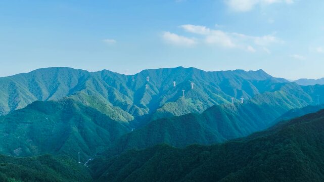 Xingfuling Southern Anhui Chuan Zang Route Mountain Ridges and Forests 4K Aerial