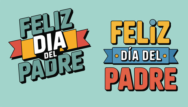 Feliz dia del Padre lettering spanish text phrases Happy father's Day calligraphy greeting card hand drawn vector illustration bundle set art print, Tengo a un Super, Papa, Te quiero, Papa 