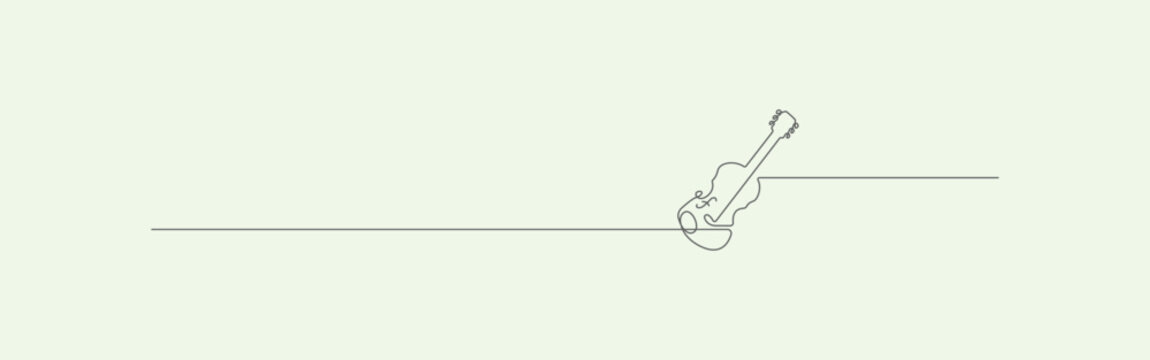 Violin outlined in a minimalist continuous line style.