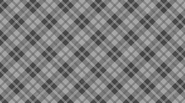Black and White Plaid Pattern Seamless Loop Background Animation