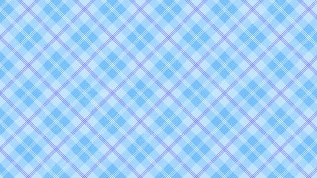 Light Blue Pastel Plaid Pattern Seamless Loop Background Animation