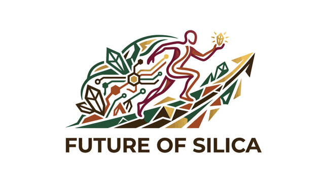 Abstract Logo Future of Silica Concept