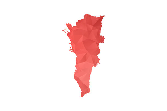Manila Map - Polygon Style Vector Illustration in Red Gradient, Low Poly Geometric Design, Isolated on White Background, Perfect for Infographics, Reports, and Educational Materials.