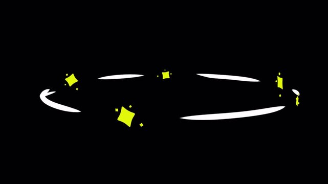 Comic **Dizzy Stars Spinning** Confused Emotion Effect **Alpha Channel** Loop 4K