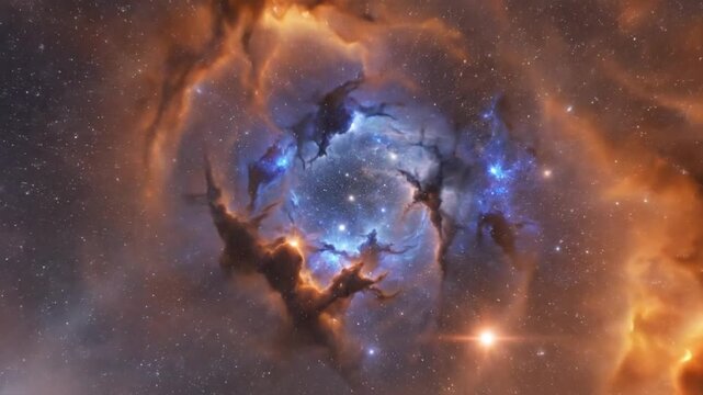 Small Magellanic Cloud Galaxy Scientific Visualization Space Data Style. 4K Video