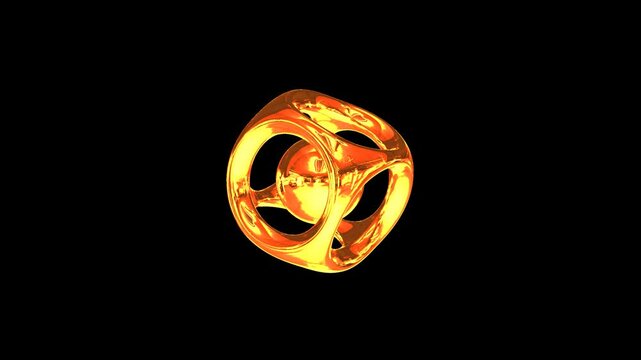 3d animation vibrant abtract shapes shines brightly with looping animation