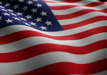 Fototapeta premium 4th of july independence day in america vibrant american flag waving proudly