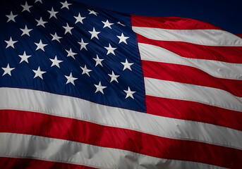 Fototapeta premium Patriotic 4 july independence day america stunning american flag waving in the breeze