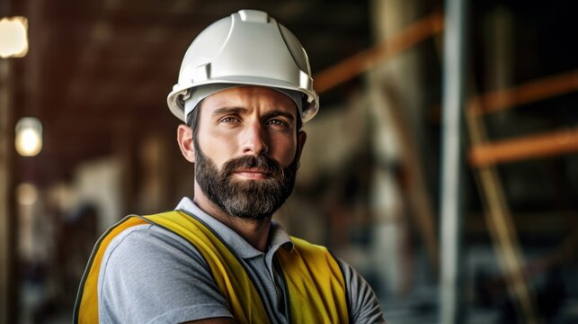 Civil engineer analyzing structural designs construction site professional insight urban environment thoughtful perspective engineering concepts