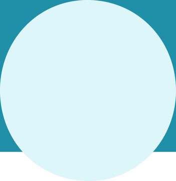 Large Light Blue Circle Shape.