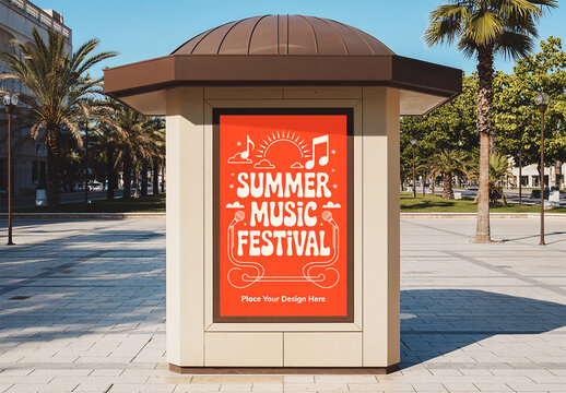 Professional Summer Music Festival Poster Mockup