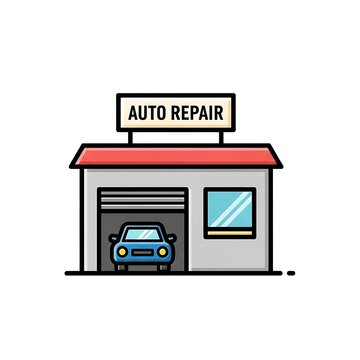 Auto repair garage service station.