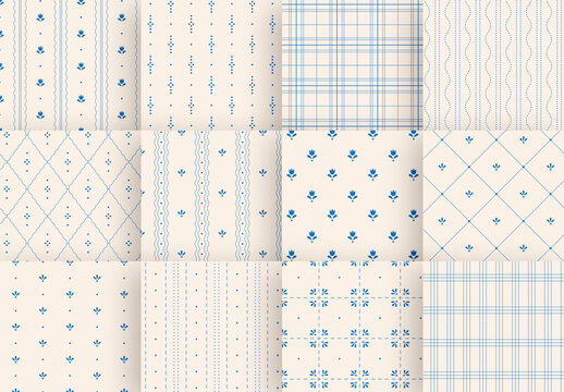 Cottage Core Seamless Pattern Set