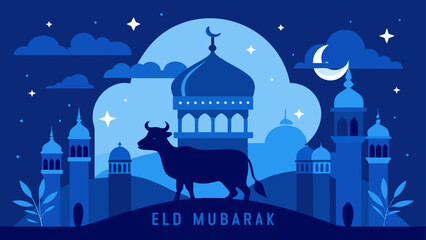 Led zeppelin logo with a whale and a moon in a cosmic night sky © ruposhi