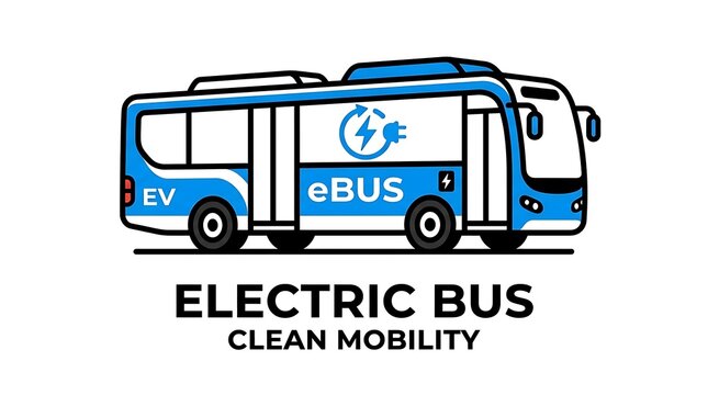 Electric Bus Clean Mobility Transport.