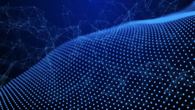 Technology network background AI Blockchain supply chain business smart contract, Cyberspace, and technology digital connection abstract background concept. 4k.
