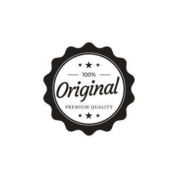 Premium original product label design template 