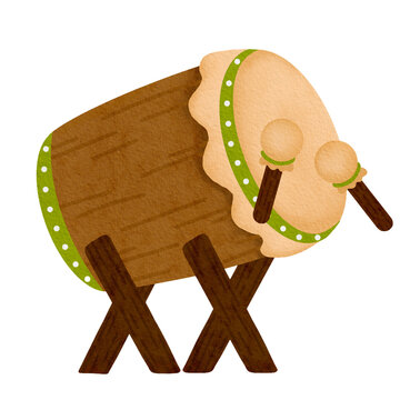 Traditional Bedug Drum Illustration for Ramadan Islamic Celebration