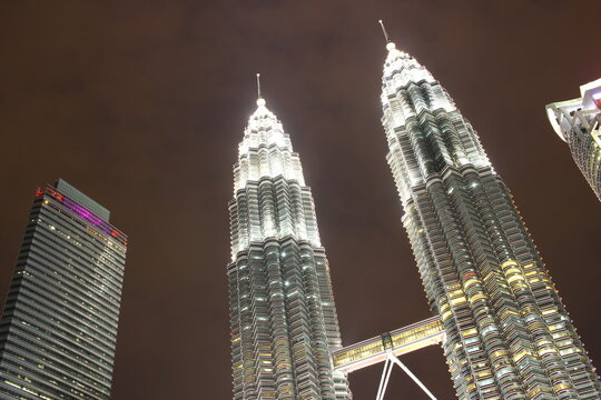 KLCC, KUALA LUMPUR, MALAYSIA - 06 MARCH 2020: Petronas twin towers detail.
