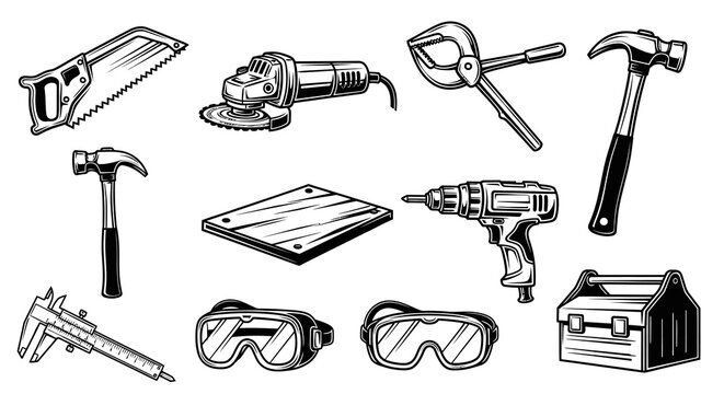 Professional Carpentry Woodworking and Construction Hand Tools Collection