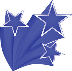 Obraz premium Retro style Blue Star Design element for designs