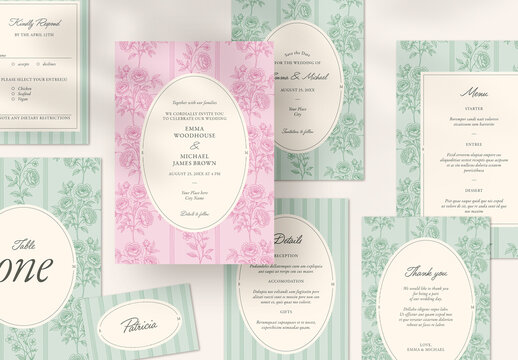 Romantic Vintage Floral Wedding Suite
