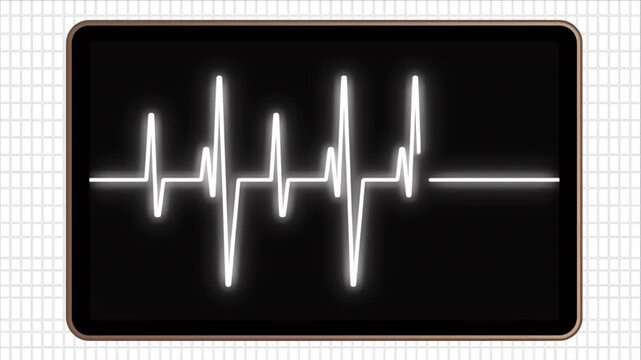 Health informatics concept of scanning line graph on tablet screen.