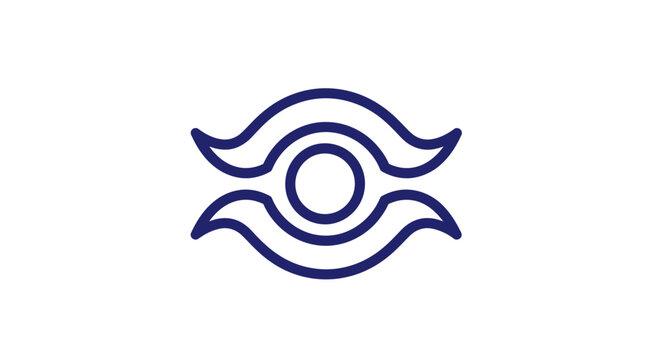 All seeing eye symbol logo icon.