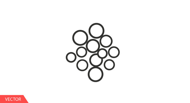 Collection of various sized circles.