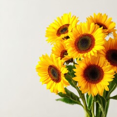 Fototapeta premium Vibrant sunflowers in bright arrangement for cheerful decor