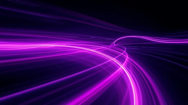 A purple light trails on a dark background