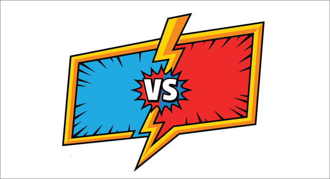 Comic book style fight elements including fists swords and explosion effects