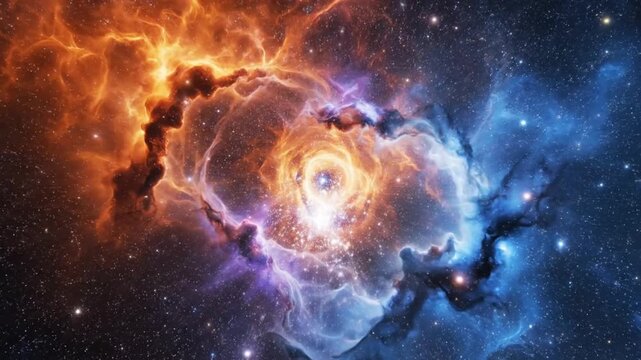 Small Magellanic Cloud Galaxy Timelapse Deep Space Astronomy Background. 4K Video