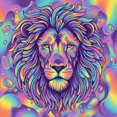 Obraz premium A powerful tribal lion head vector illustration featuring a majestic wild cat face silhouette in black as a kingly animal tattoo symbol of feline nature and wildlife power