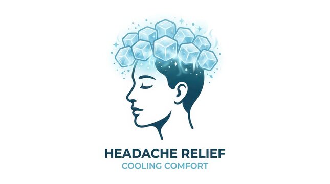 A person with ice cubes on their head looks for relief from a headache